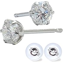 Amazon | 【鑑定書付き】天然 ダイヤモンド ピアス 計0.6ct D